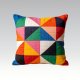 Colorful Geometric Quilted Pillow - Modern Abstract Sofa Cushion